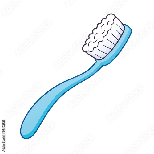 Blue toothbrush isolated. photo