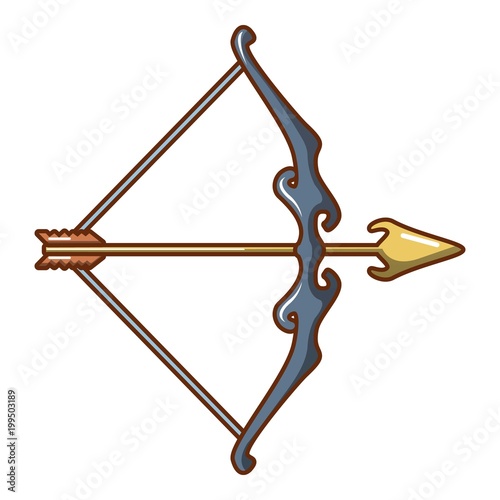 Archery ammunition icon, cartoon style