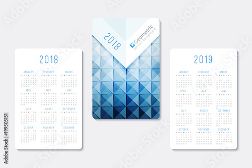 calendar 2018 and 2019 template