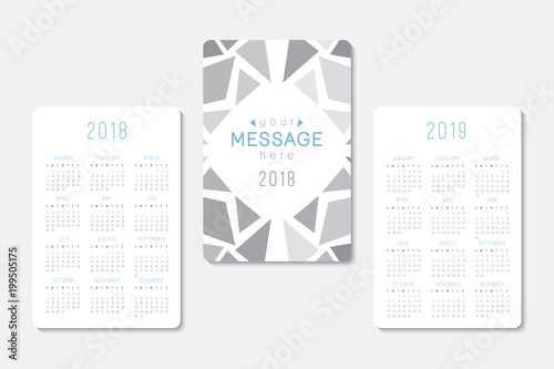 calendar 2018 and 2019 template