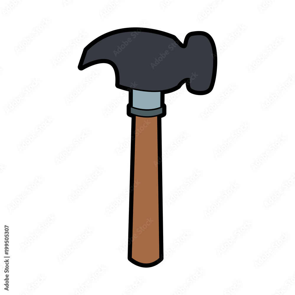 Hammer construction tool vector illustration graphic design Hammer construction tool vector illustration graphic design