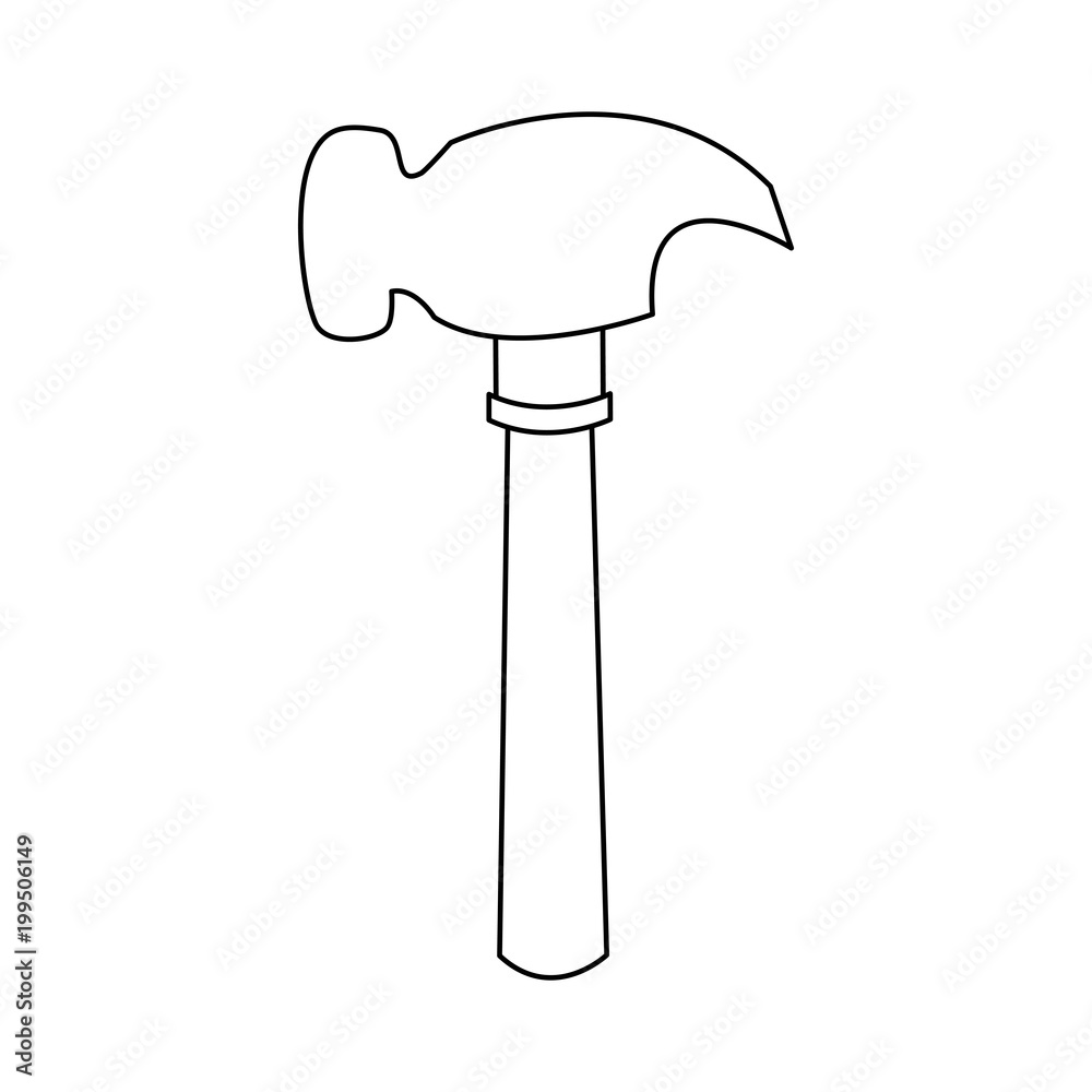 Hammer construction tool vector illustration graphic design Hammer construction tool vector illustration graphic design