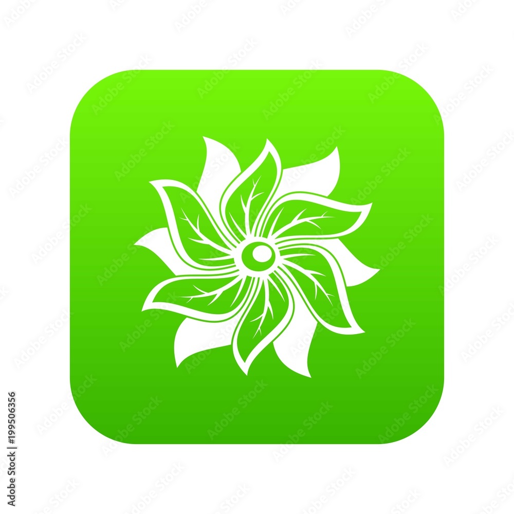 Flower icon digital green Flower icon digital green