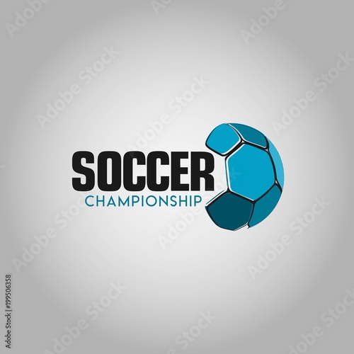 Soccer Championship Logo Vector Template Design Illustration