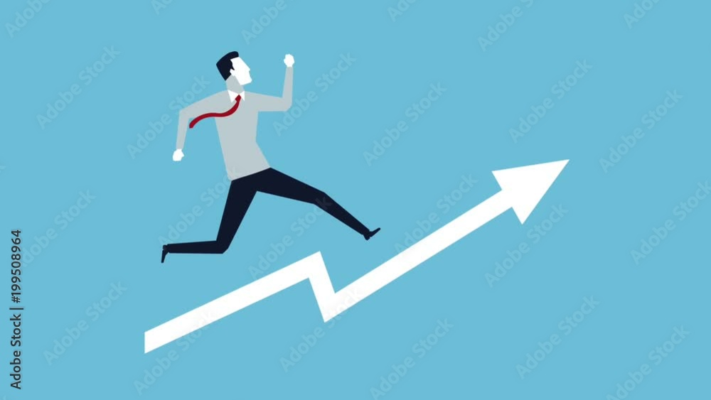 successful business man running avatar animation illustration design successful business man running avatar animation illustration design