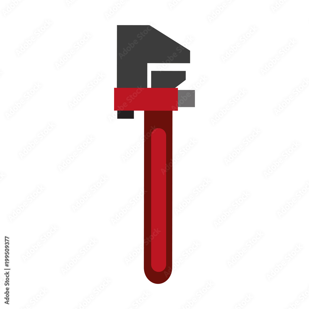 Adjustable wrench tool vector illustration graphic design Adjustable wrench tool vector illustration graphic design