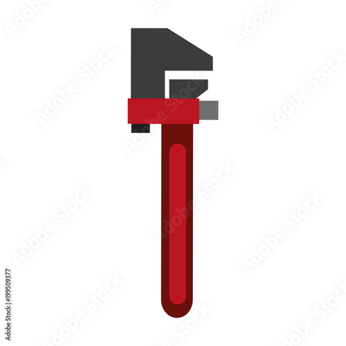 Adjustable wrench tool vector illustration graphic design
