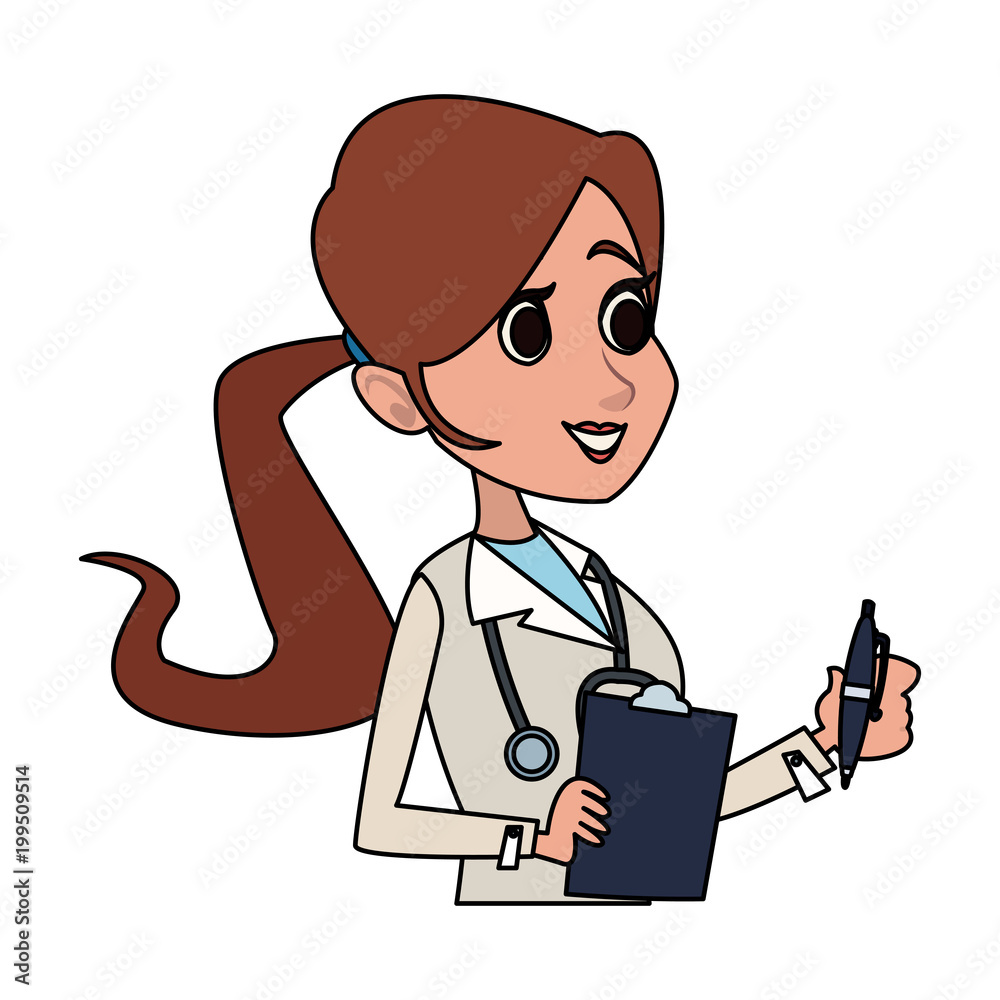 Woman doctor cartoon vector illustration graphic design Woman doctor cartoon vector illustration graphic design