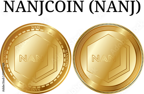 Set of physical golden coin NANJCOIN (NANJ) photo