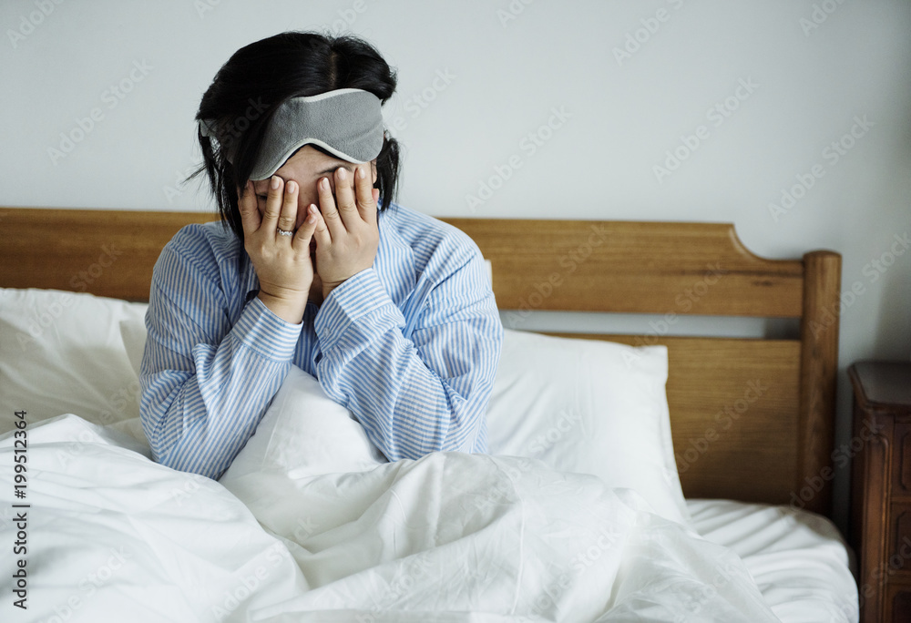 Fototapeta premium A woman waking up