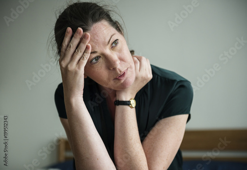 A stressful woman