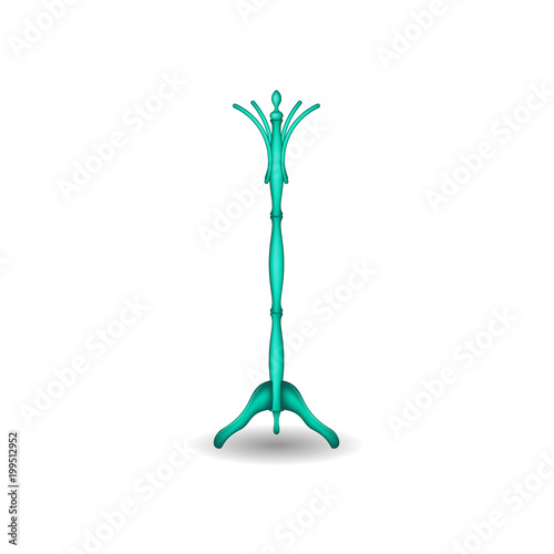 Wooden hanger in turquoise design 