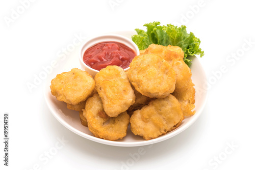 Chicken nuggets with sauce
