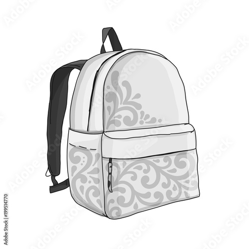 Backpack mockup, sketch for your design