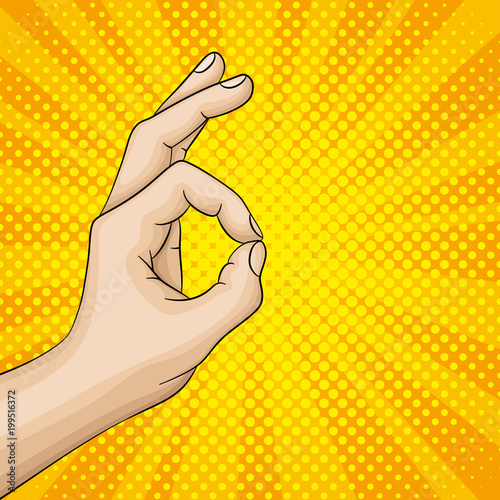 Hand gesture sign excellent or okay. 