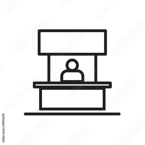 Sales booth icon Vector illustration, EPS10.
