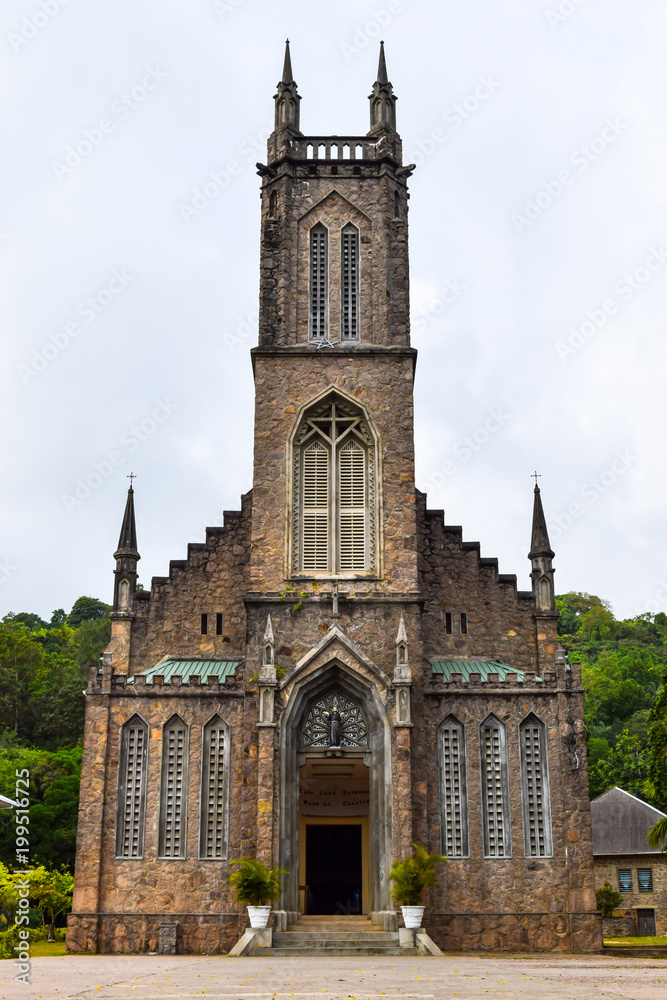 St. Francis of Assisi Church, Baie Lazare in Seychelles Mahe Island St. Francis of Assisi Church, Baie Lazare in Seychelles Mahe Island