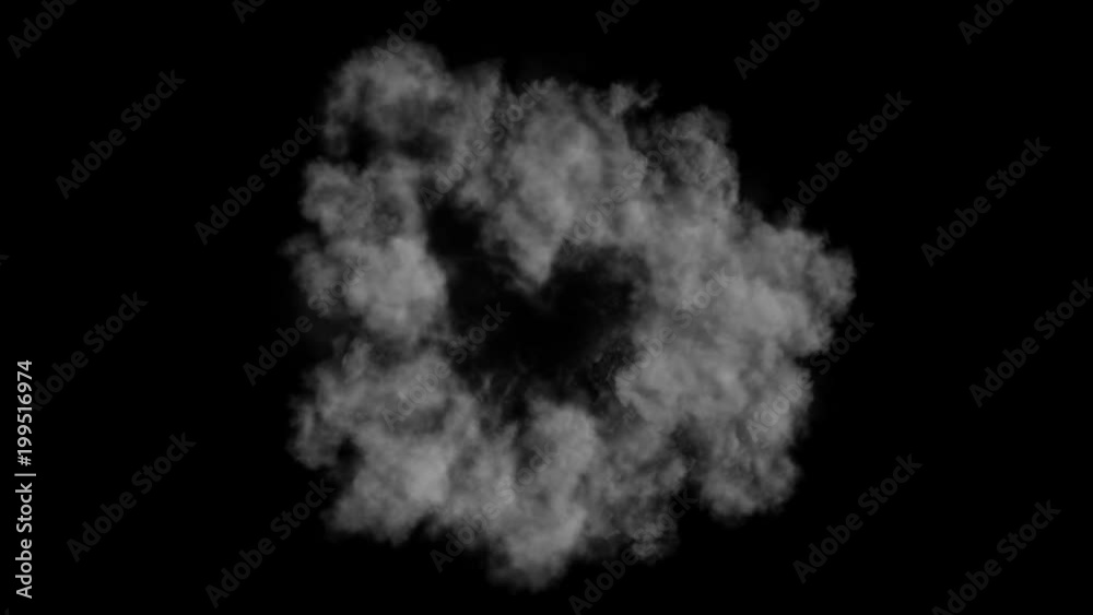 3D smoke explosion shockwave effect and divergent wave isolated on black background. abstract smoke explosion animation. Top camera view from above 3D smoke explosion shockwave effect and divergent wave isolated on black background. abstract smoke explosion animation. Top camera view from above