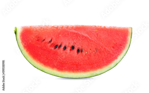 Sliced of watermelon isolated on white background.