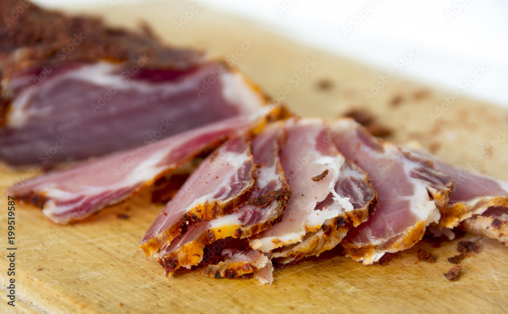 Basturma-a dish of raw dried meat