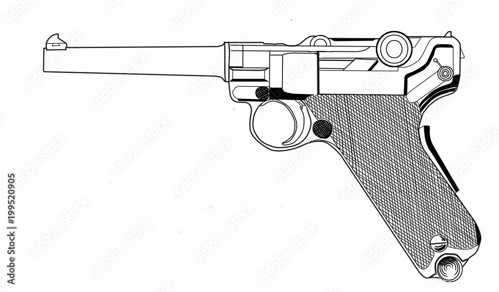 The German  automatic pistol.