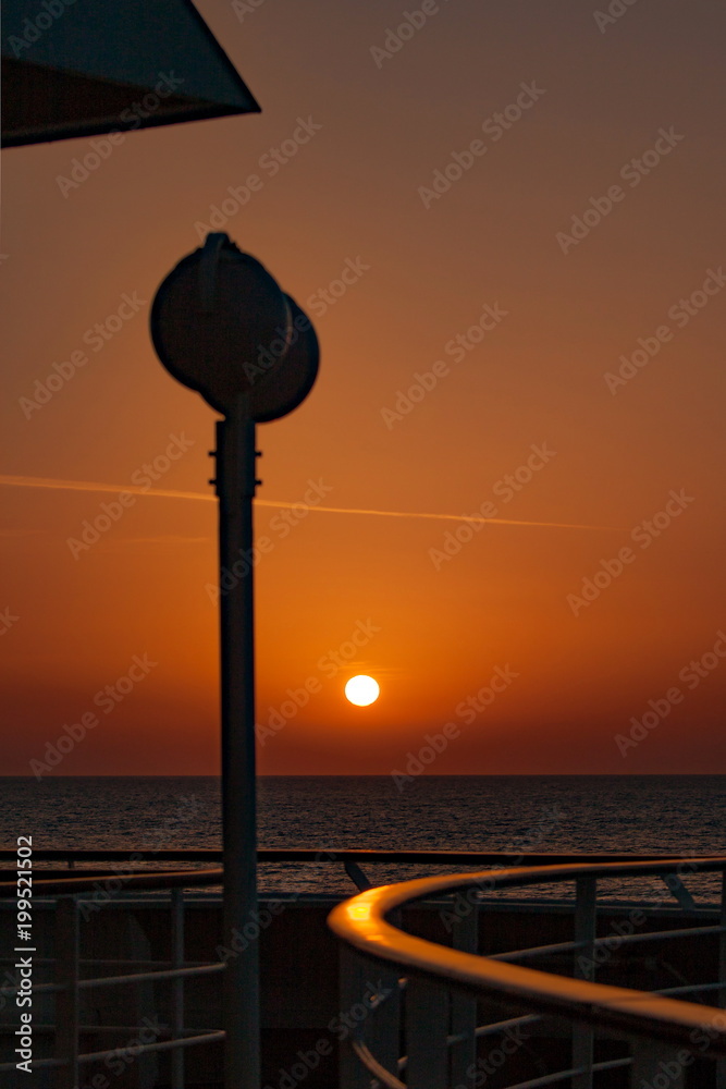 スエズ湾の夕日