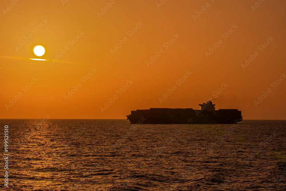 スエズ湾の夕日