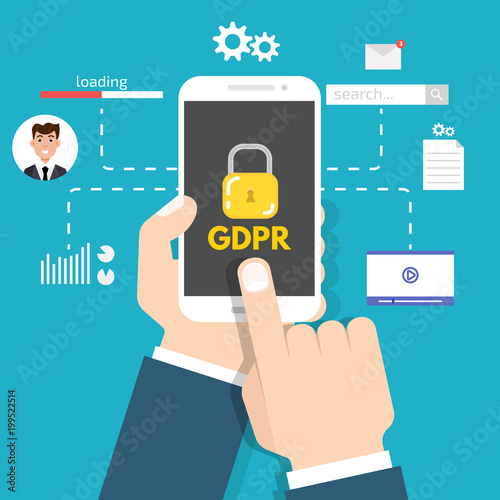  General Data Protection Regulation - GDPR. Vector illustration