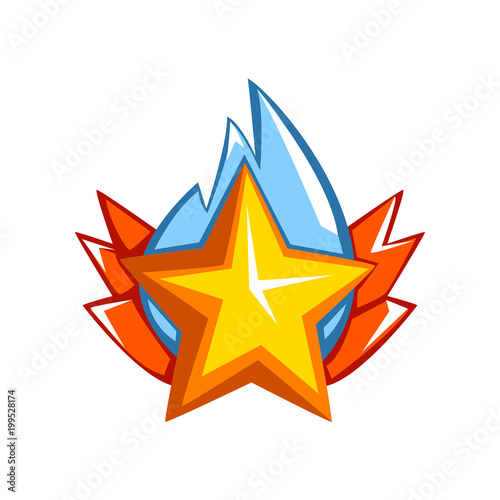 Golden star award vector Illustration on a white background