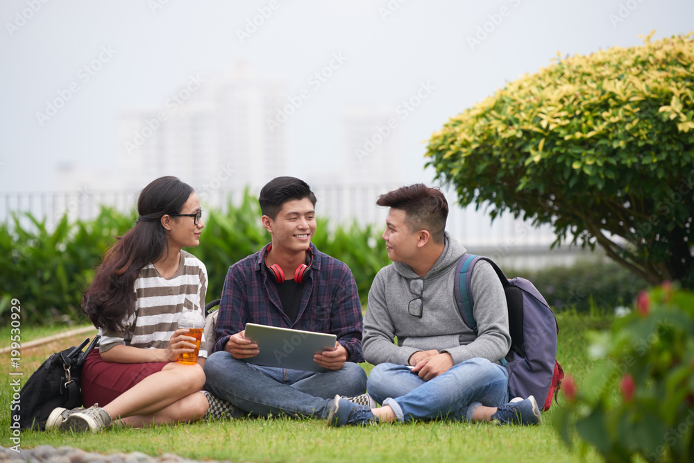 Preparing for Exam at Public Park Preparing for Exam at Public Park