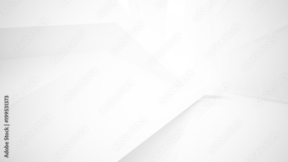 Abstract white parametric interior with window. 3D illustration and rendering. Abstract white parametric interior with window. 3D illustration and rendering.