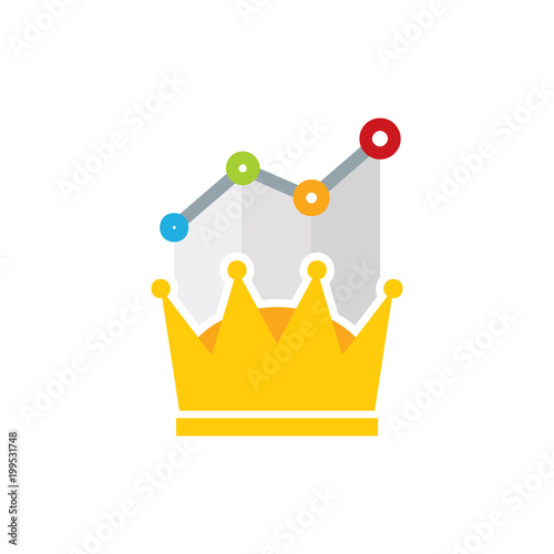 Stats King Logo Icon Design