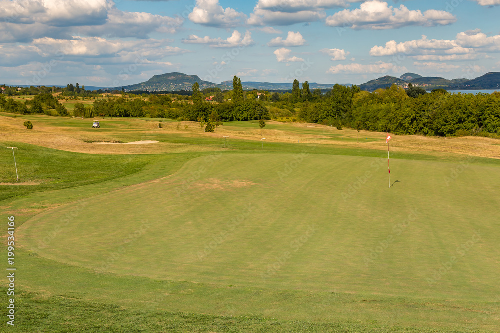 Landscape from a golf course in Hungary, near the lake Balaton