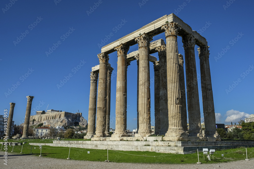 Temple of Olympian Zeus in Athens, Greece.