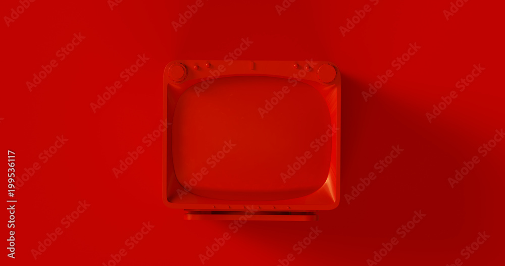 Red Television 3d illustration Red Television 3d illustration