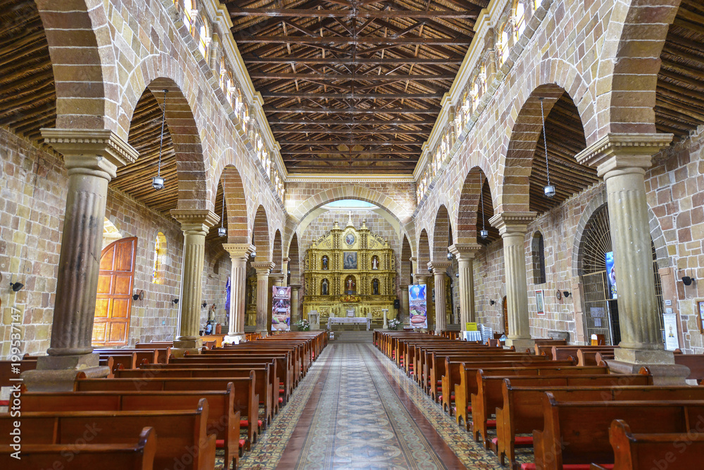 Cathedral Inmaculada Concepcion in Barichara in Colombia.