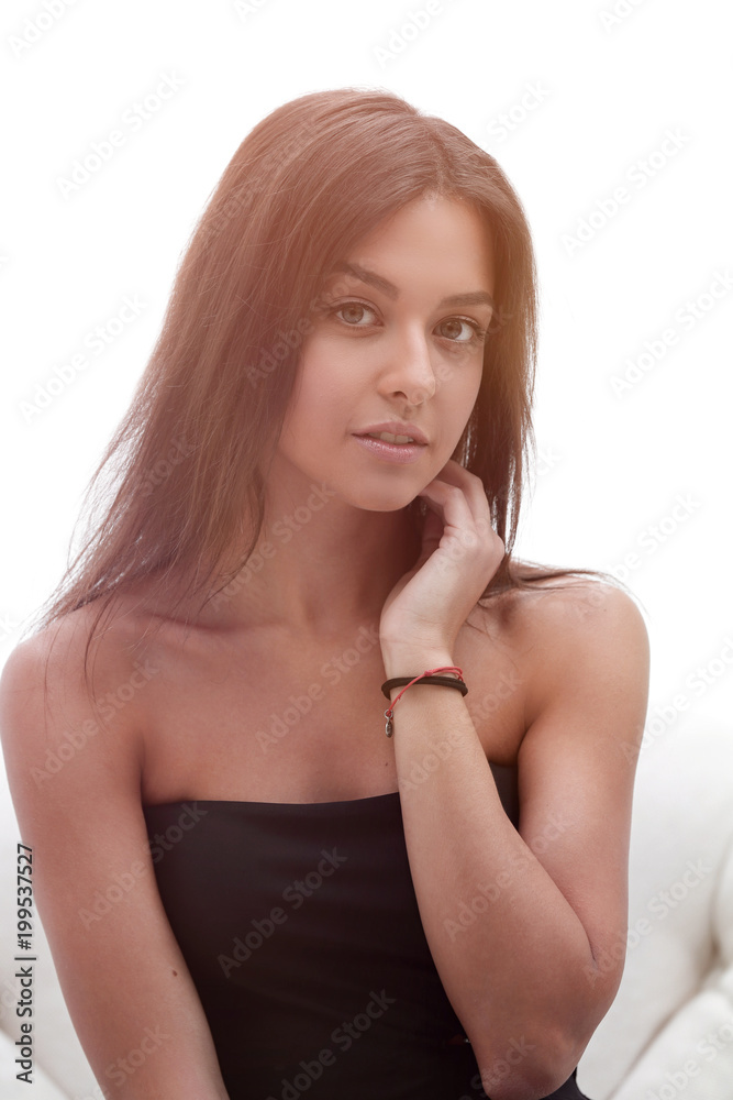 portrait of a young woman with make-up in the style of portrait of a young woman with make-up in the style of