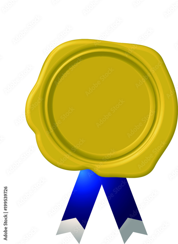 Gold ealing wax medal Gold ealing wax medal