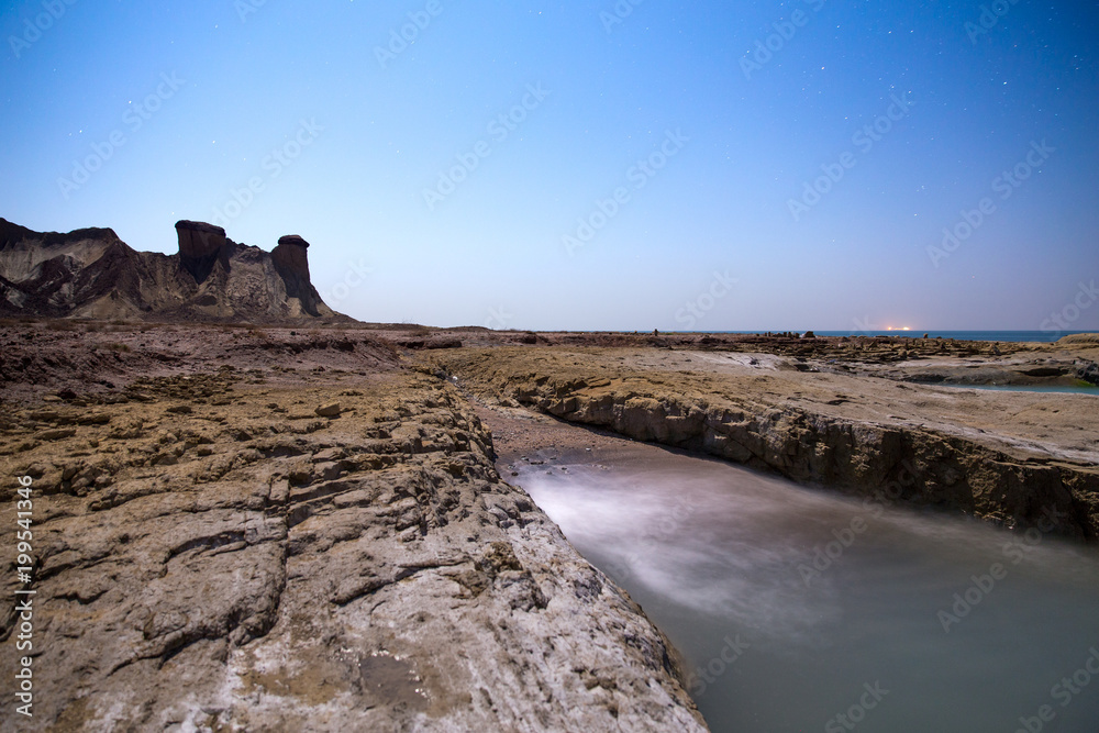 Obraz premium Mofanegh Beach at Night, Hormoz Island, Iran