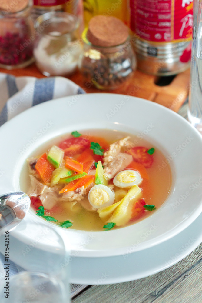 chicken soup with vegetables chicken soup with vegetables