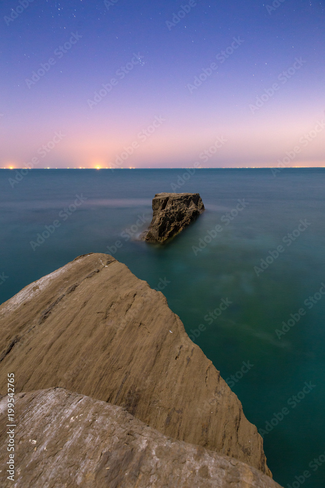 Obraz premium Mofanegh Beach at Night, Hormoz Island, Iran