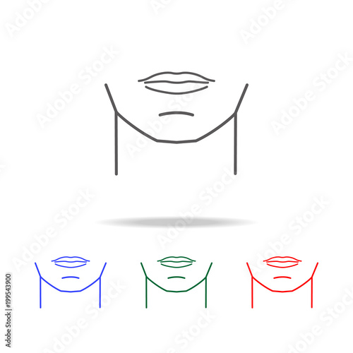 man chin  icon. Elements of human body part multi colored icons. Premium quality graphic design icon. Simple icon for websites, web design, mobile app, info graphics photo