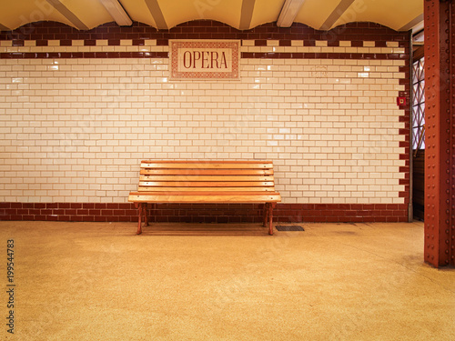 Photography Vintage style metro station -- Budapest Metro Line M1
