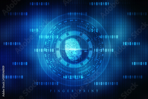 Fingerprint Scanning Technology Concept 2d Illustration © deepagopi2011