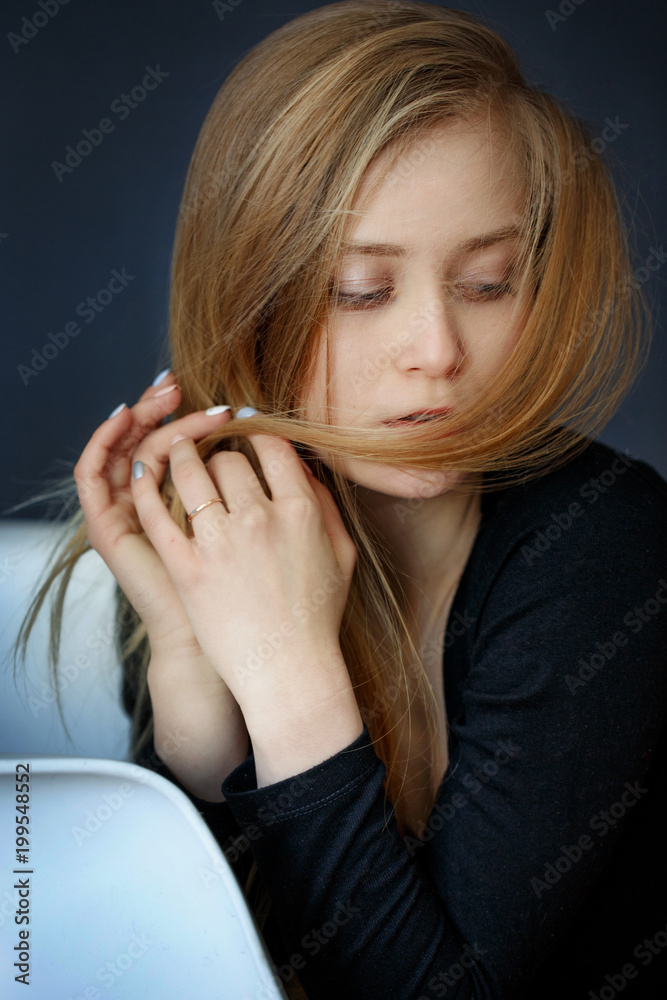 sexual woman portrait in darkness sexual woman portrait in darkness