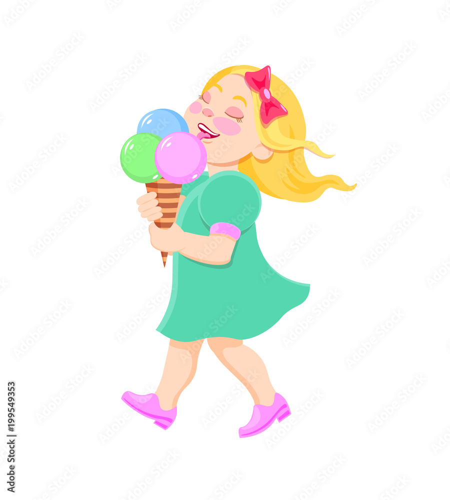 cartoon girl eating ice cream cartoon girl eating ice cream