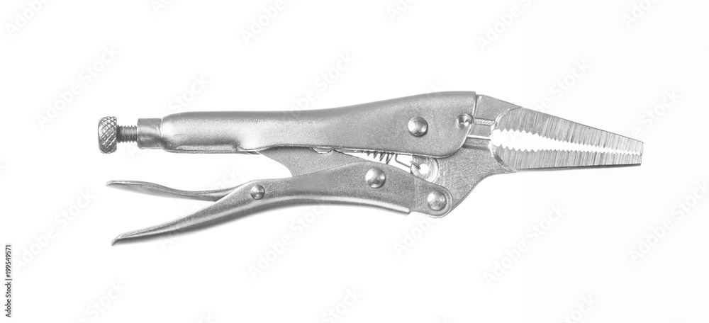 Lock jaw pliers isolated on white Lock jaw pliers isolated on white