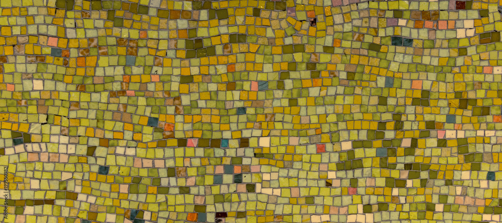 Fototapeta premium panorama of small mosaic tiles background