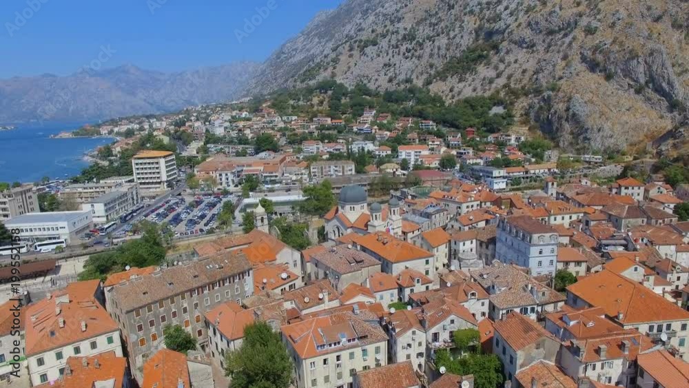 Aerial View Of Kotor Town,Bay and Mountains, Montenegro 2 Aerial View Of Kotor Town,Bay and Mountains, Montenegro 2