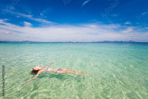 Tourist on Koh Kradan island photo